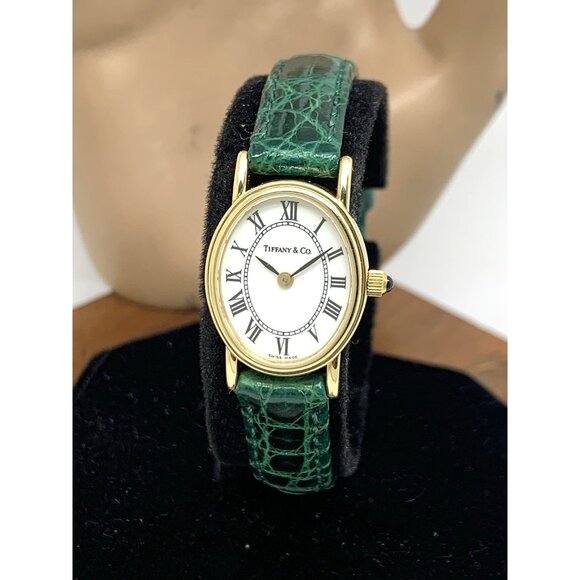Tiffany & Co. Women's Watch 14K Yellow Gold Case Swiss Quartz White Dial 18mm - Picture 1 of 12